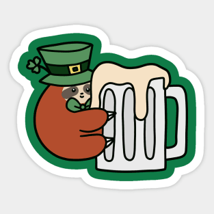 St. Patrick's Day Sloth Sticker